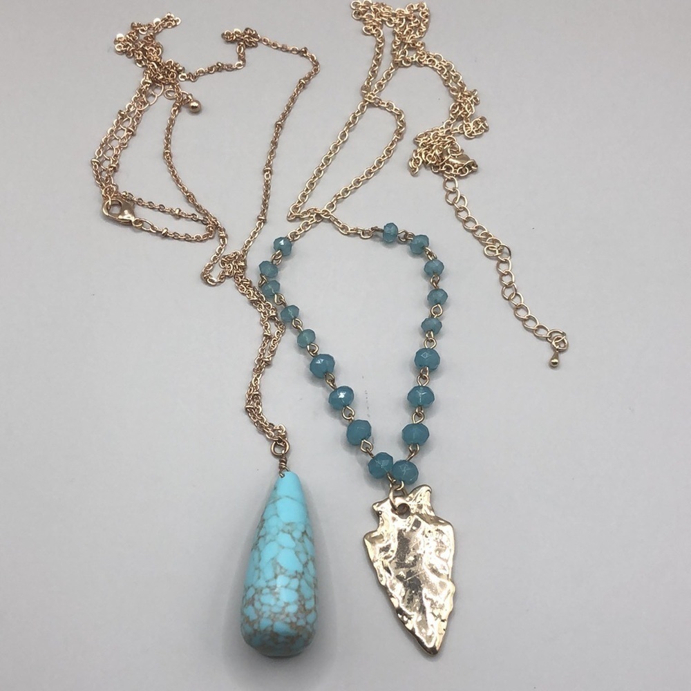 Curated bundle southwestern boho free spirit festival style necklaces lot 2.